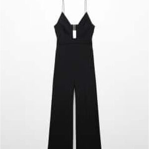 V-Neck Black Jumpsuit